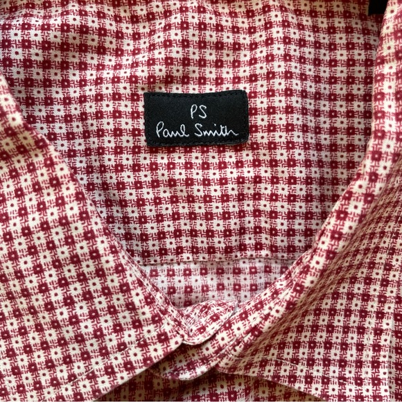Mens Paul Smith red & white checkered shirt - Picture 10 of 15